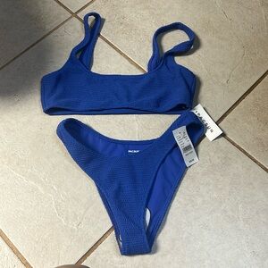 Pacsun 2 piece swim set. Cobalt blue NWT